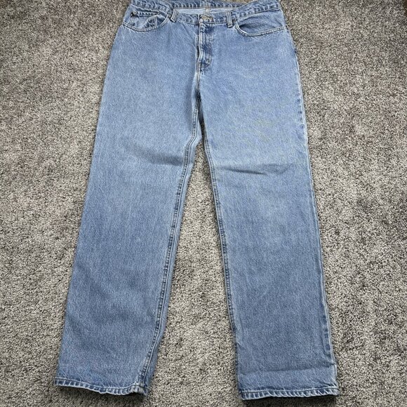 Vintage Polo Jeans Co Ralph Lauren 14 Saturday Jean Light Wash USA Flag‎ Y2K - Picture 1 of 11